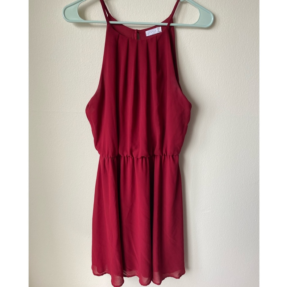 {LUSH Red Chifon Dress - Size L}